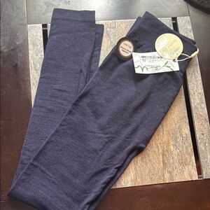 NWT cest moi, one size, FLEECE lined. bamboo fiber Dark Blue Leggings
